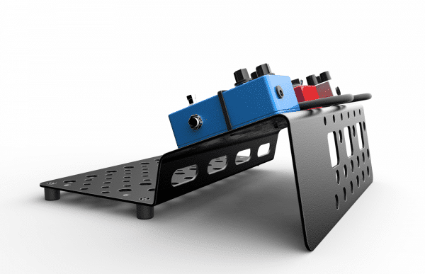 Rear view of Holeyboard pedalboard Base Module 1